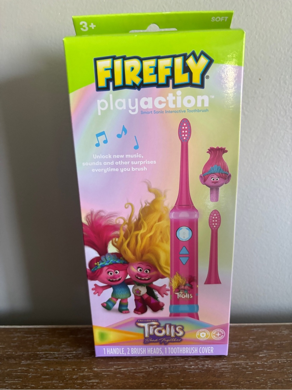 PlayAction Kids Electric Toothbrush - Pink (Trolls)